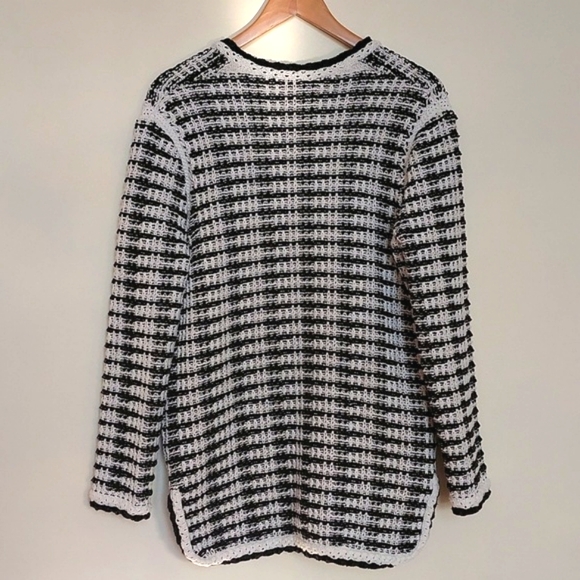 Maje J Striped Cotton-Blend Cardigan - Picture 7 of 15